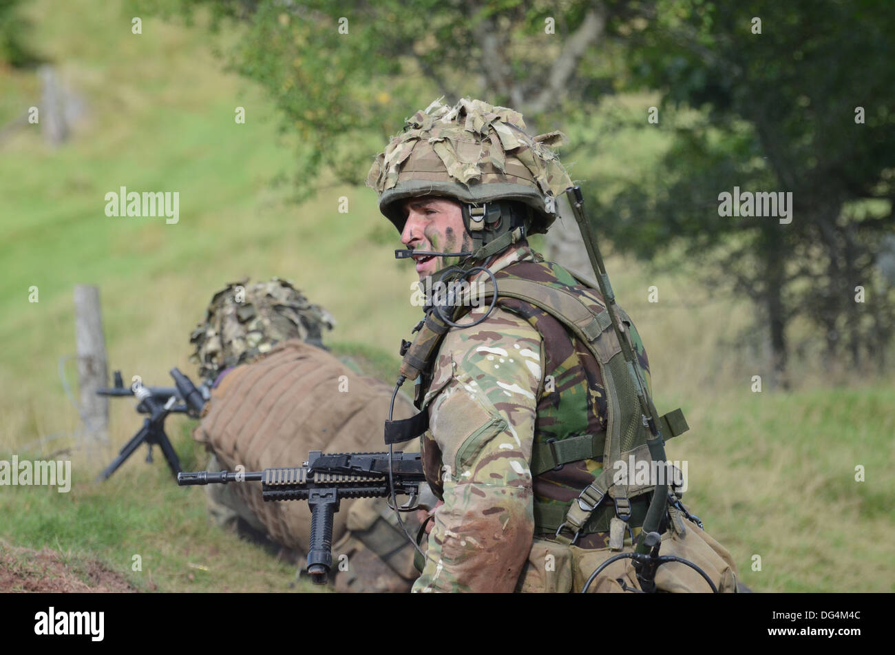Welsh guards live firing sennybrige hi-res stock photography and images ...