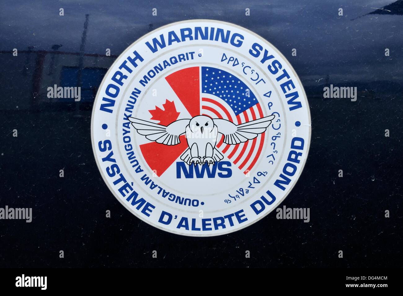 official logo of the North Warning System, early warning system, rapid alert, Radar station