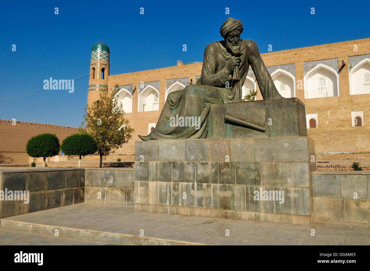 monument, statue of the famous mathematician Al Khwarizmi, Al Stock