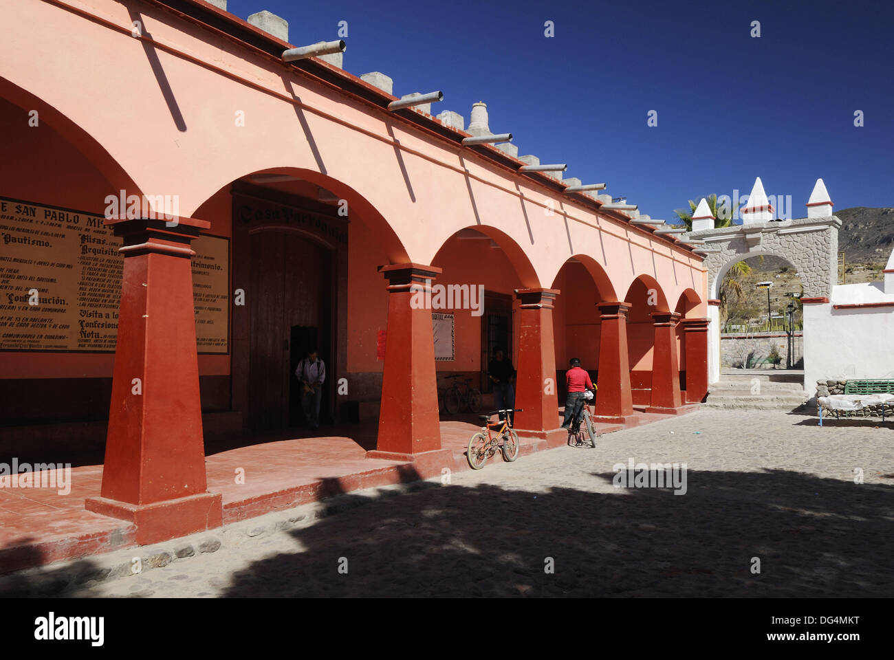 Historic colonial Mission San Pablo, Mitla, Oaxaca, Mexico, Central