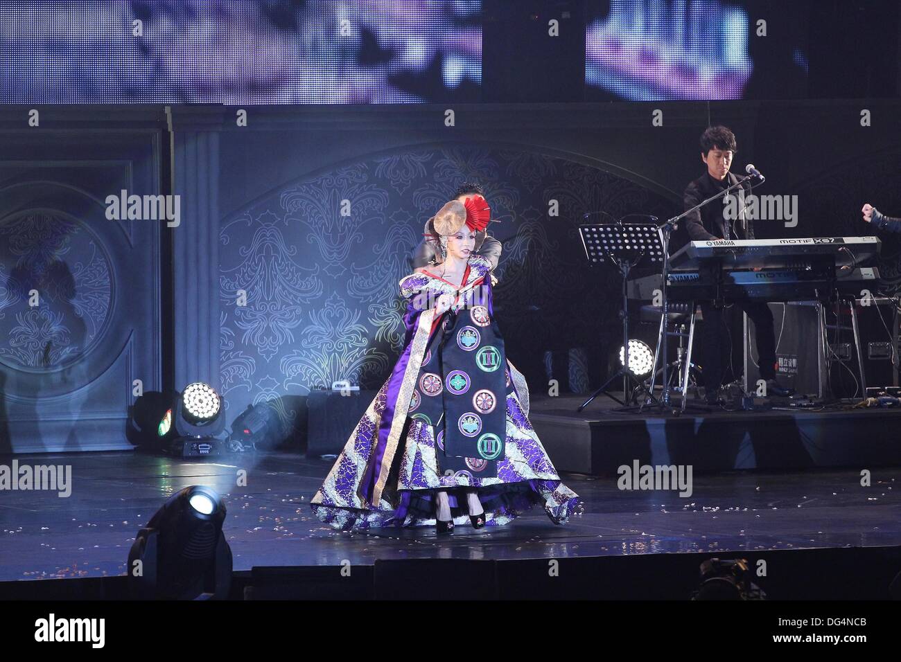 Japanese singer Koda Kumi performs at her concert in Taipei,China on Saturday Oct 12,2013. Stock Photo