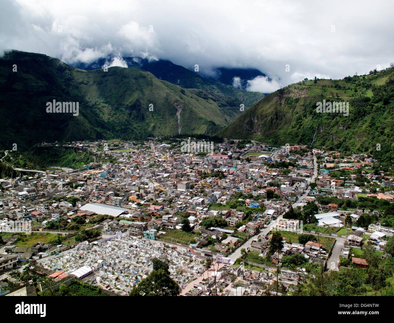 The town of Banos in Ecuador Stock Photo Alamy