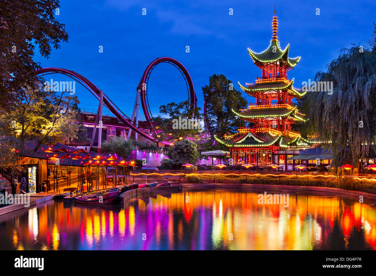Copenhagen Denmark At Tivoli Stock Photo Alamy