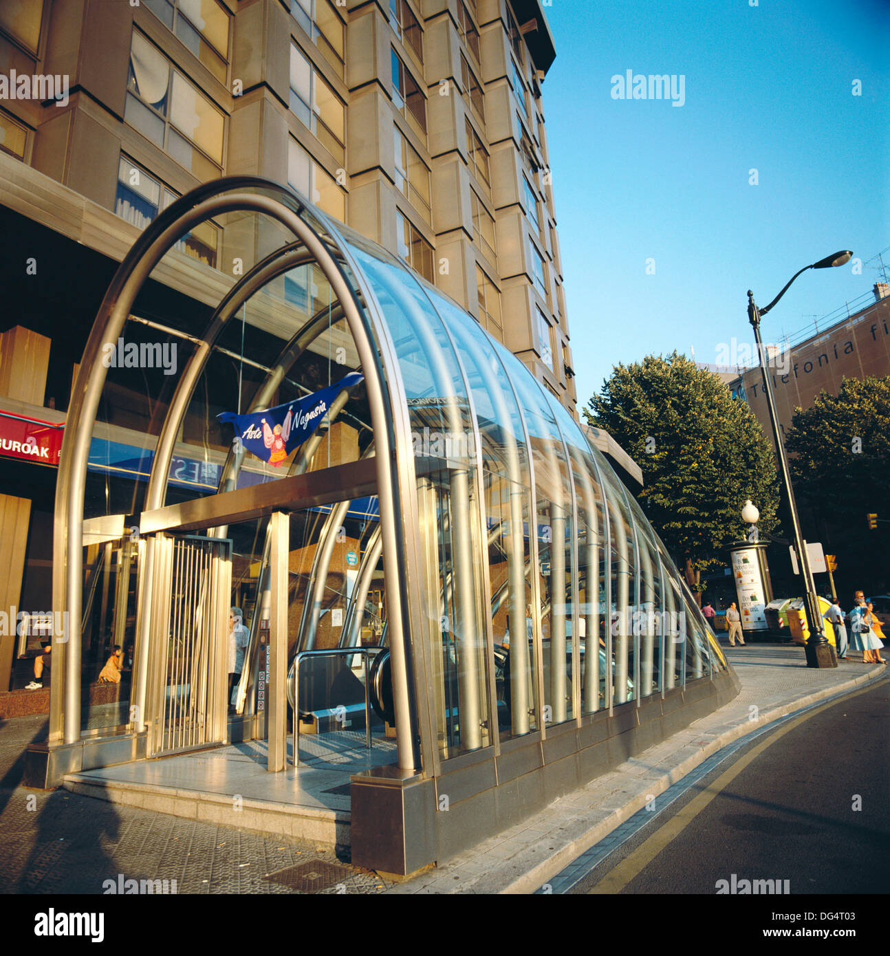 Entrance to the subway. Bilbao. Spain Stock Photo 61572227 Alamy