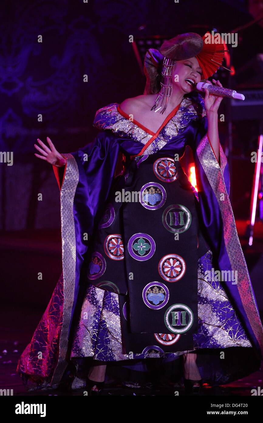 Japanese singer Koda Kumi performs at her concert in Taipei,China on Saturday Oct 12,2013. Stock Photo