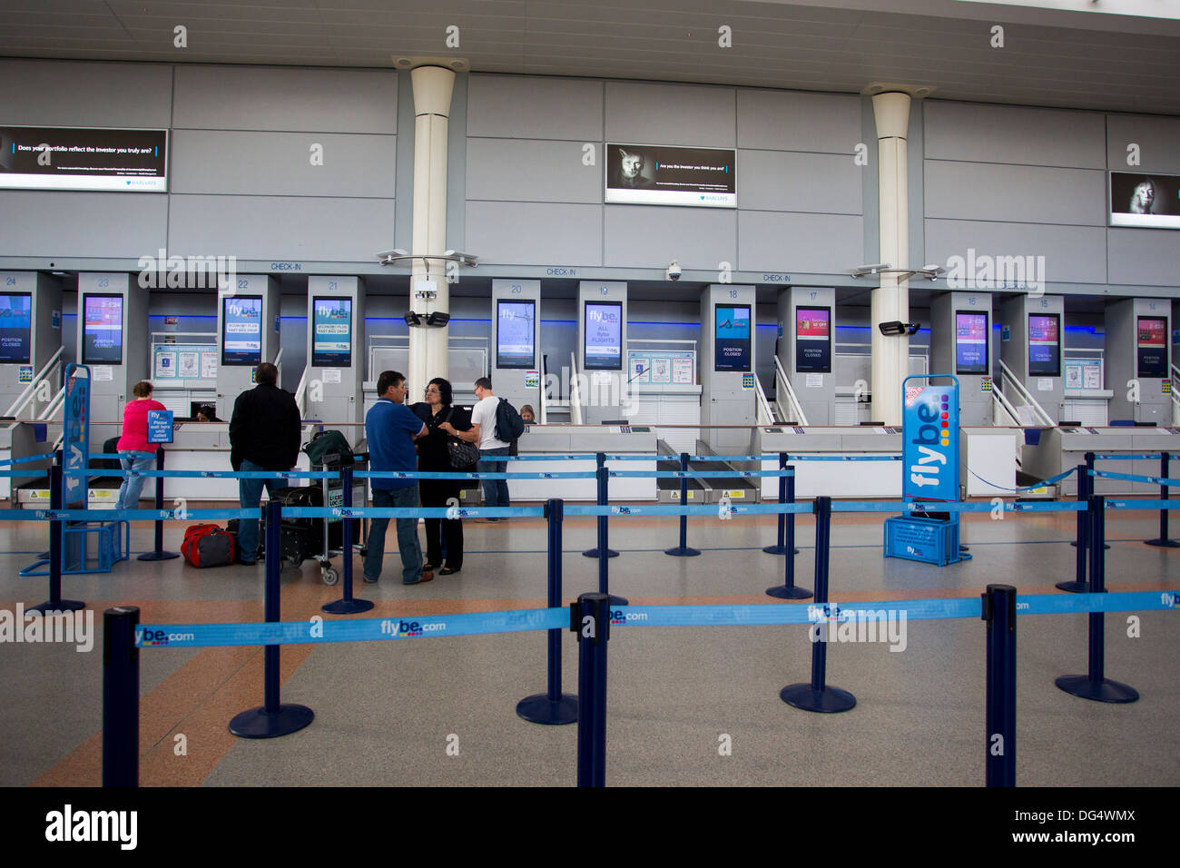 Flybe Flybe Check In Jersey Airport Channel Islands Stock Photo