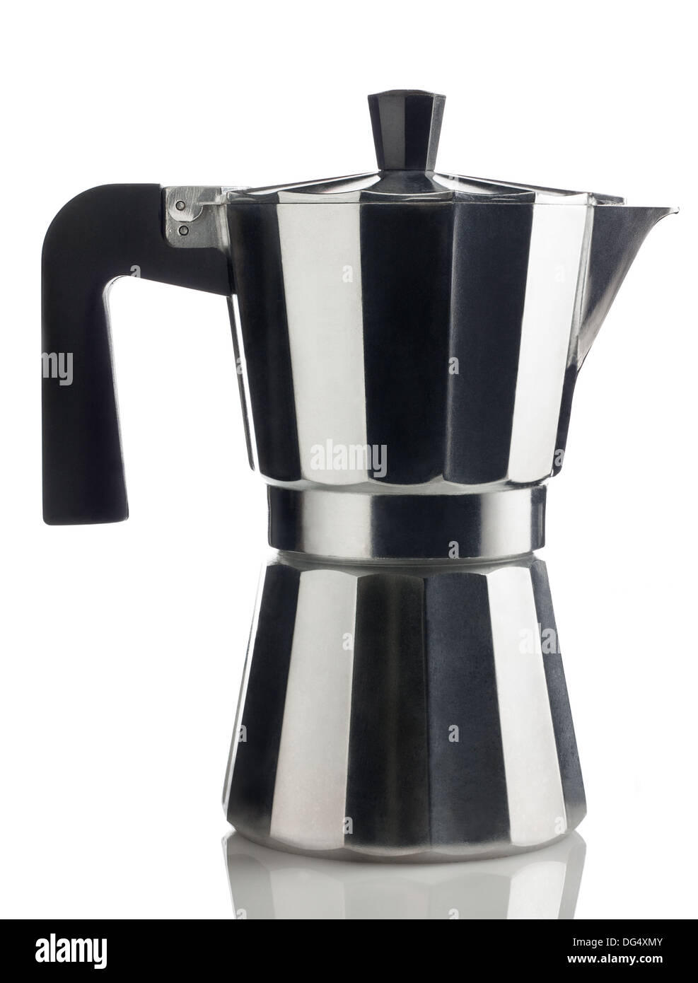 Italian coffee maker isolated on white Stock Photo Alamy