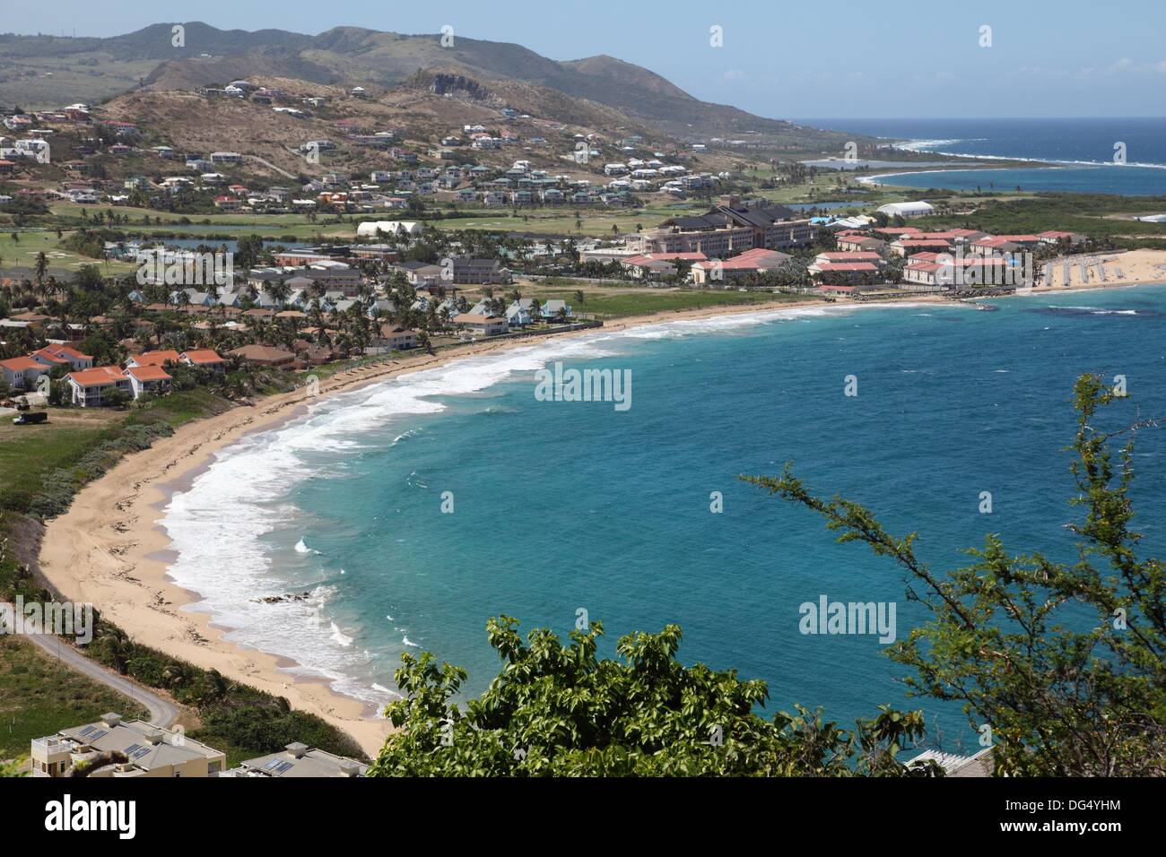 Panoramic view of the island of St Kitts Stock Photo Alamy