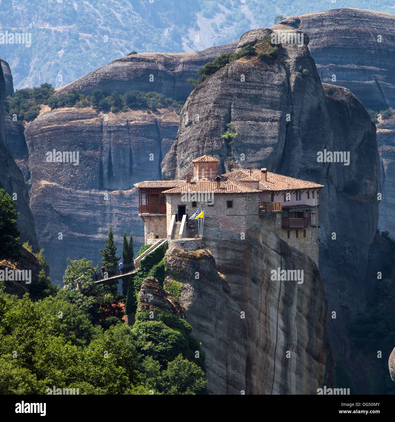 The Holy Monastery of Rousanou (St. Barbara) at Meteora, Trikala region in  Greece Stock Photo - Alamy