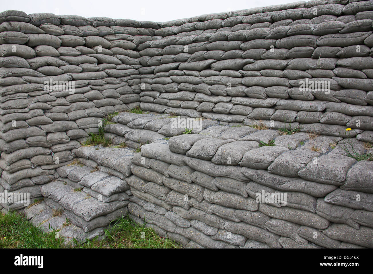 Reconstructed trench wall Stock Photo