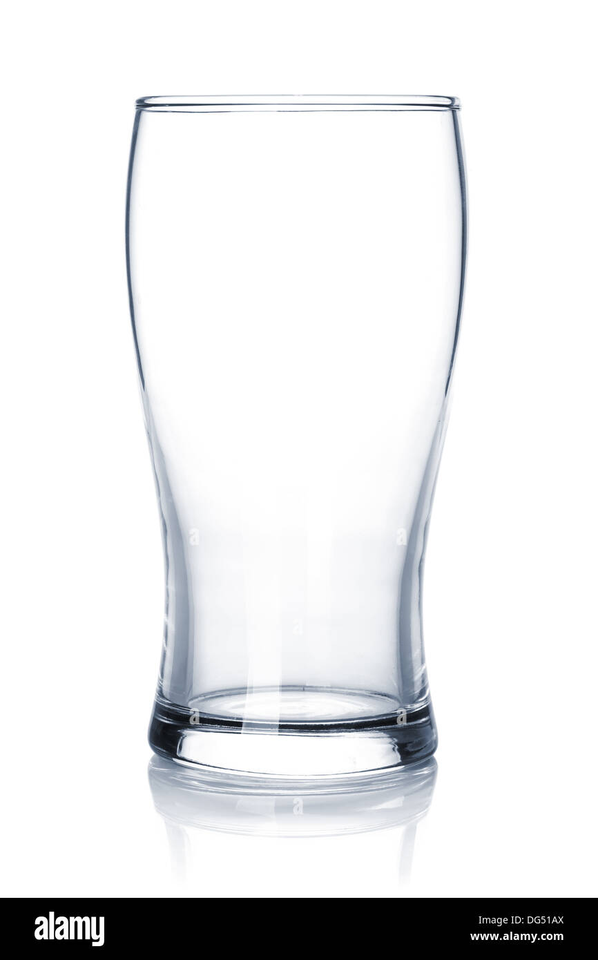 Empty beer glass. Isolated on white background Stock Photo Alamy