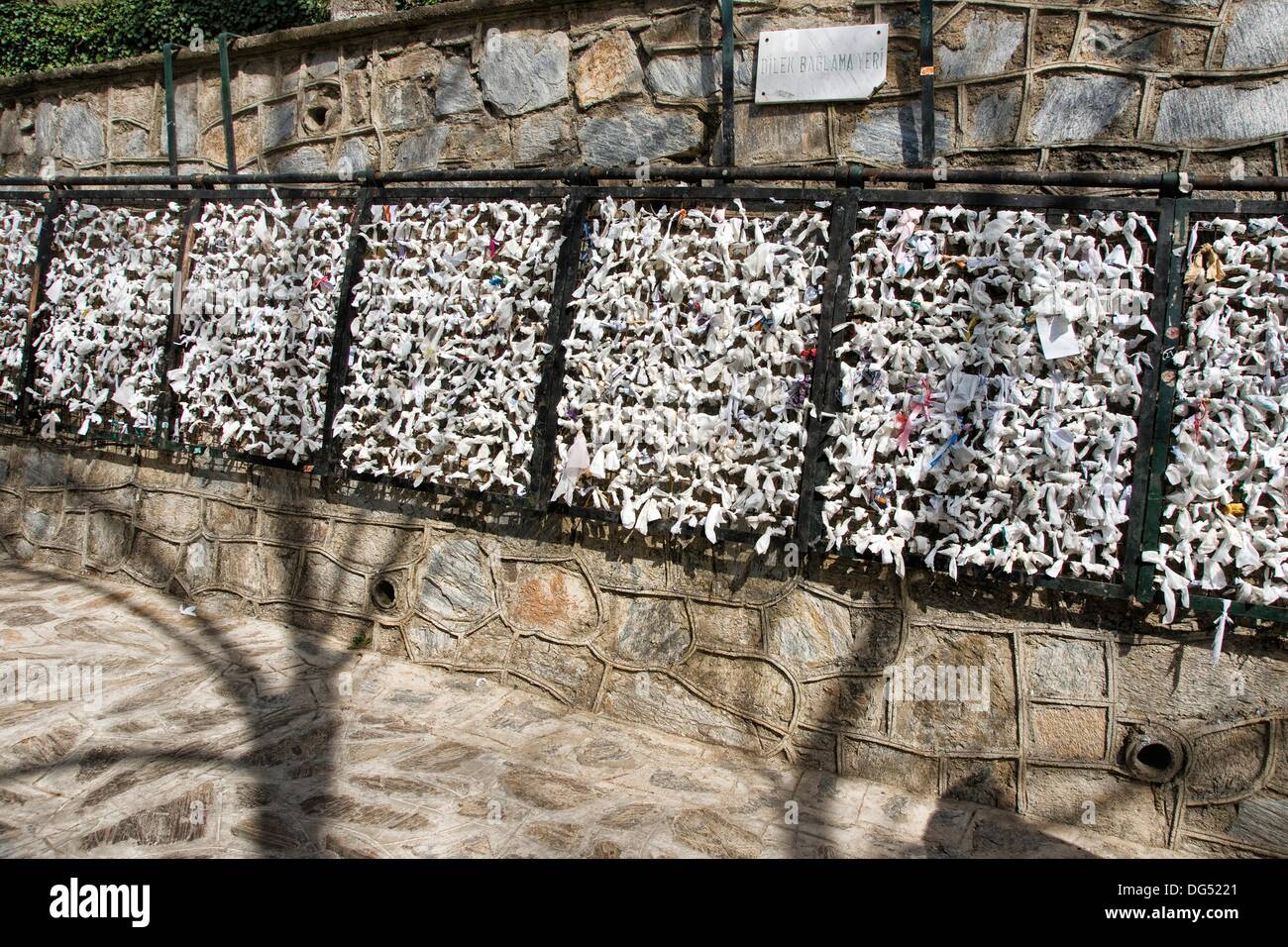 Wish wall, house of Virgin Mary, Ephesus, Turkey Stock Photo Alamy