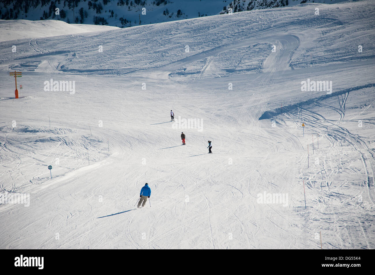 La Rosiere ski resort in the Vanoise national park in the French alps. Stock Photo