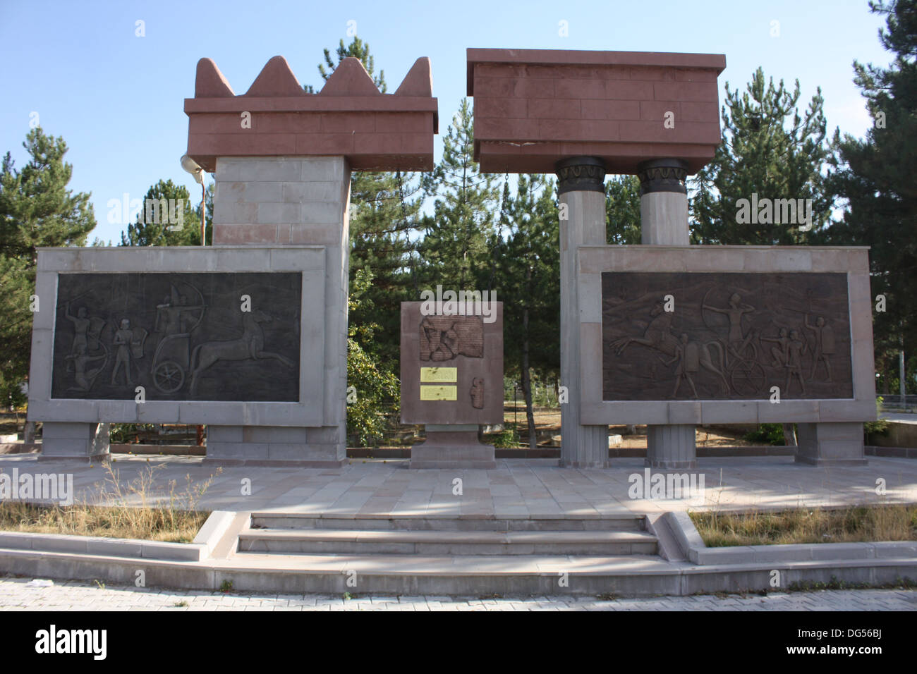 The monument to the ancient Hittites at Hattusa in Turkey Stock Photo ...