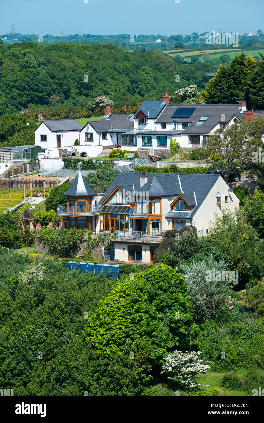 Selection of exclusive properties Neyland, South Wales, UK Stock Photo