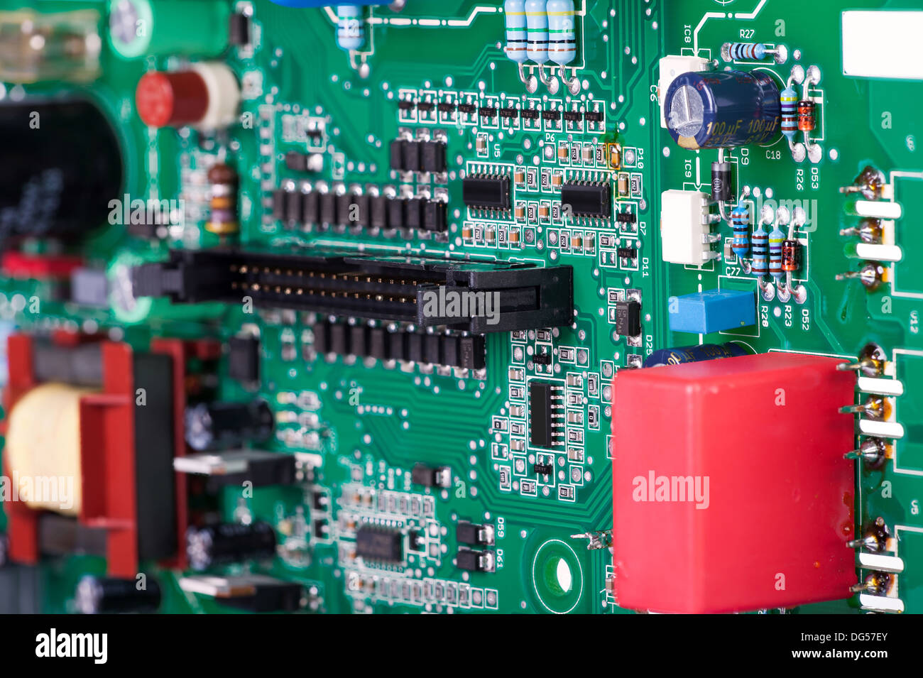 Modern Circuit board with many conventional and SMD electronic components  Stock Photo - Alamy