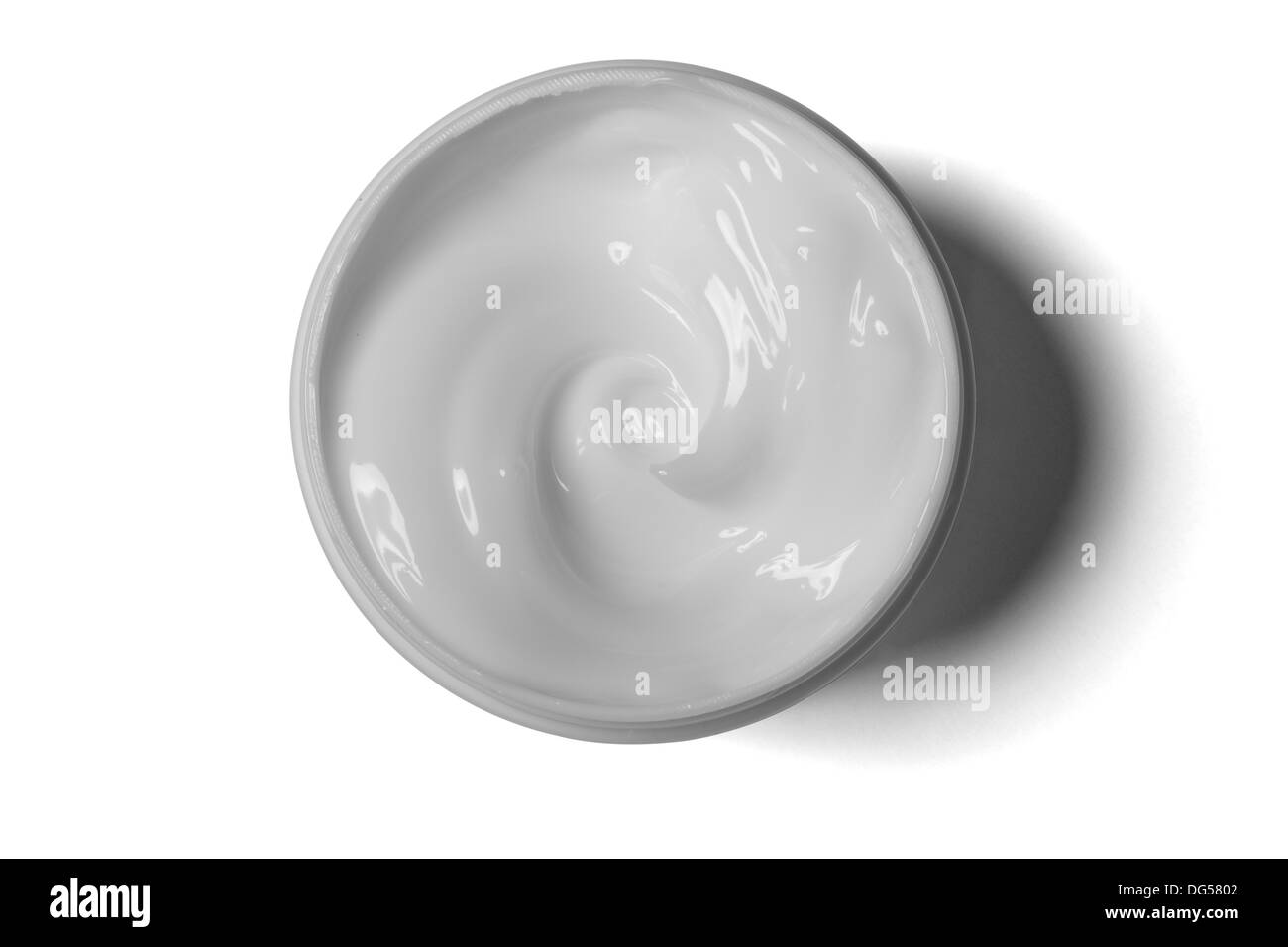 close up of a white beauty cream on white background with clipping path Stock Photo