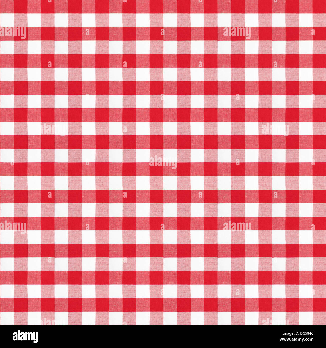 real seamless pattern of red gingham classic tablecloth Stock Photo