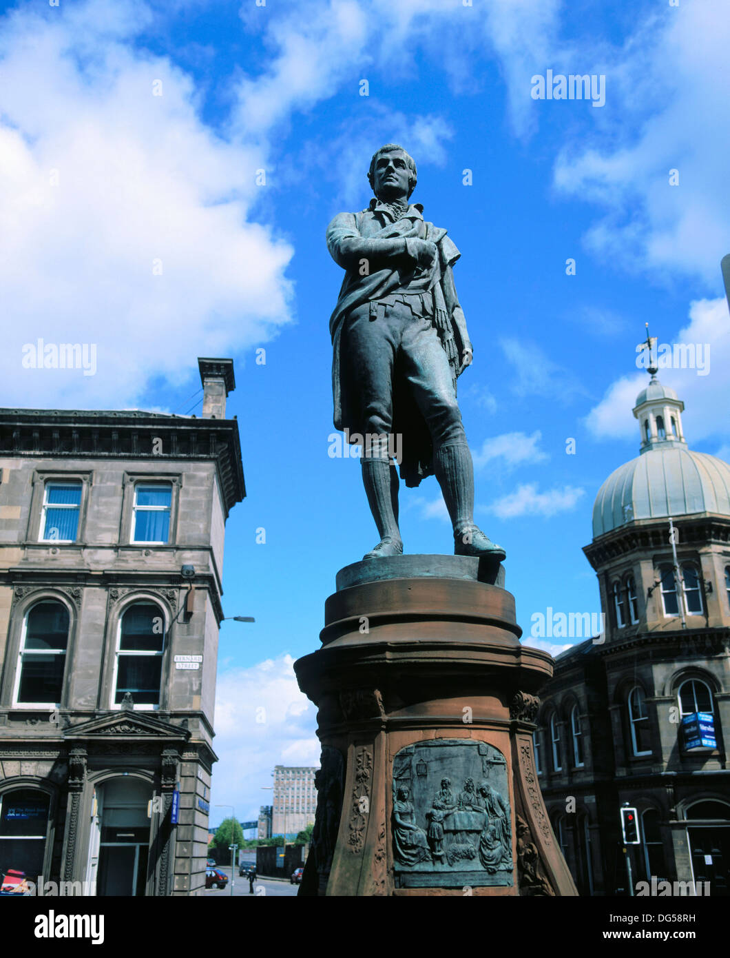 Statue of poet Robert Burns. Leith. Edinburgh. Scotland Stock Photo Alamy