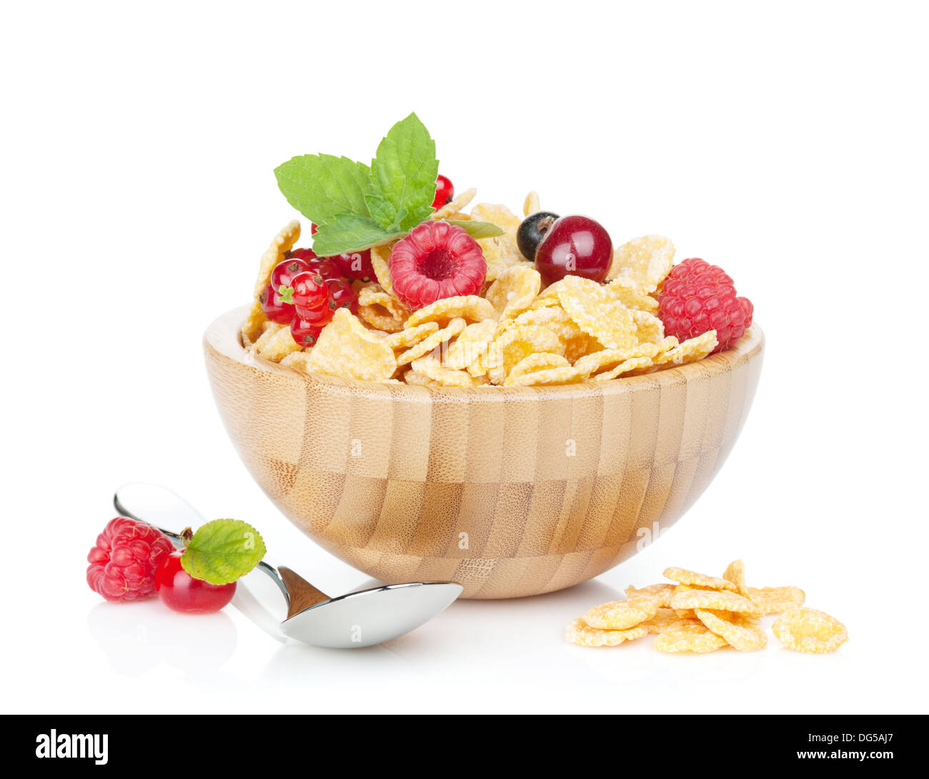 Fresh corn flakes with berries hi-res stock photography and images - Alamy