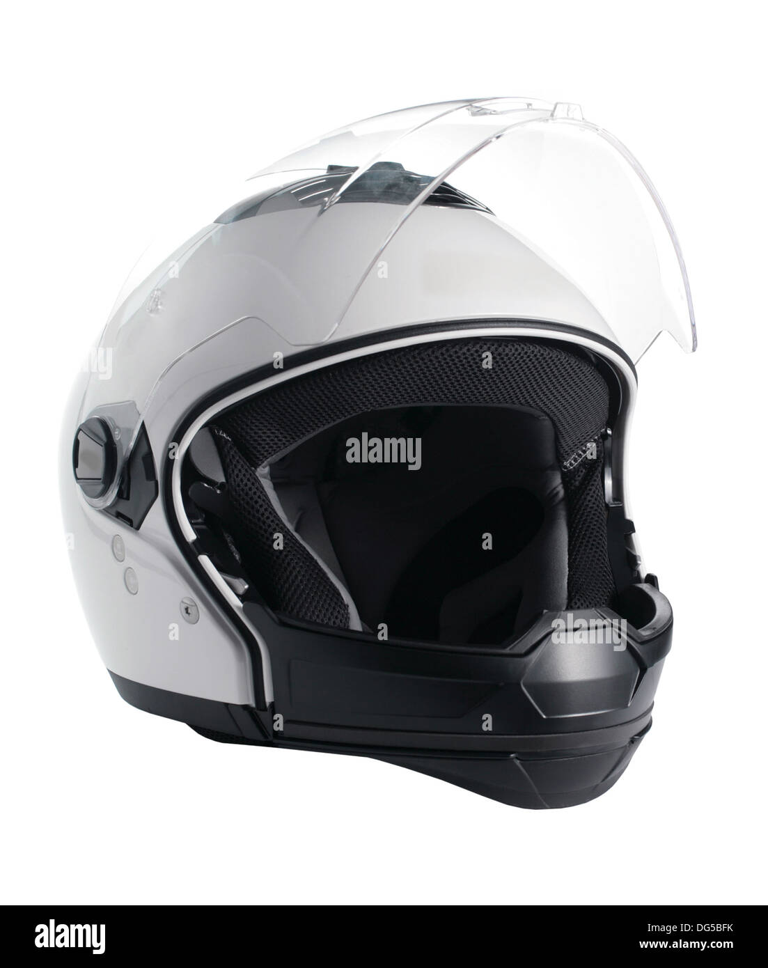 White motorcycle helmet Stock Photo - Alamy
