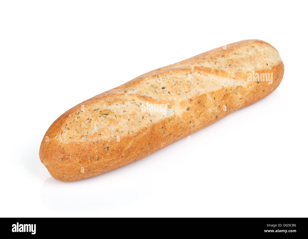 French baguette. Isolated on white background Stock Photo - Alamy