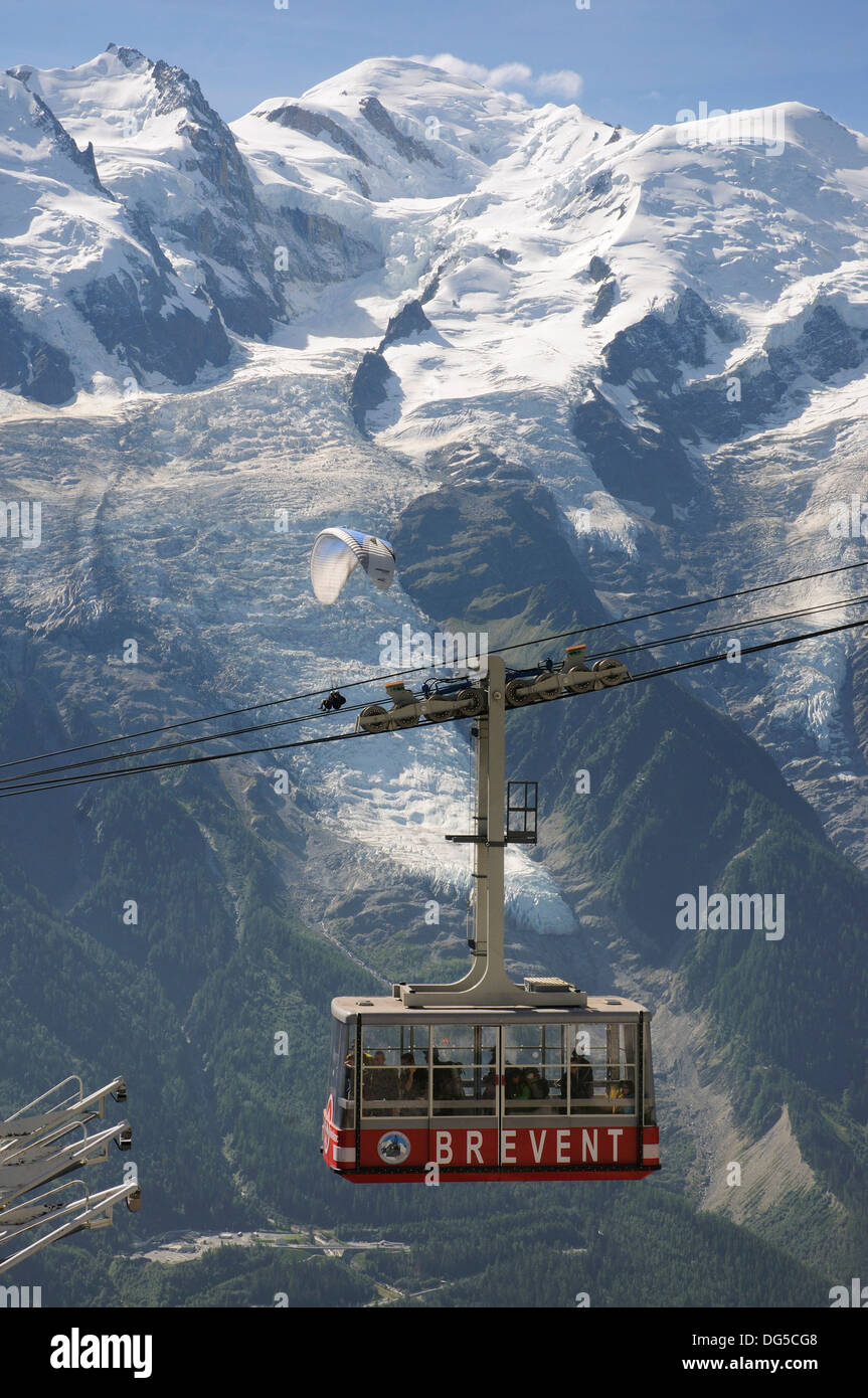 The Brevent cable car Chamonix France Stock Photo Alamy