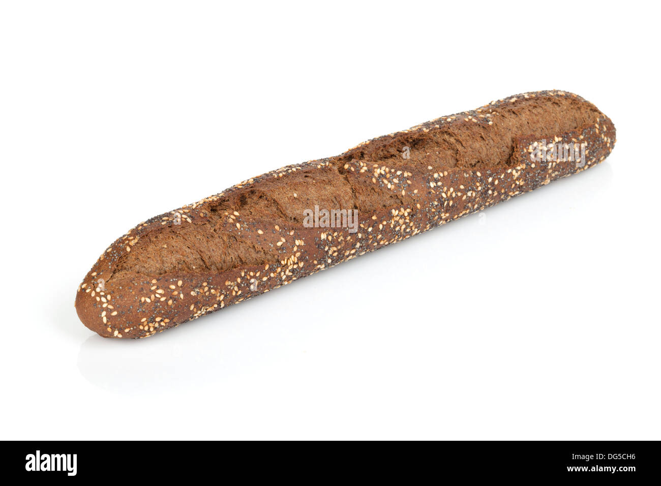 French baguette. Isolated on white background Stock Photo - Alamy