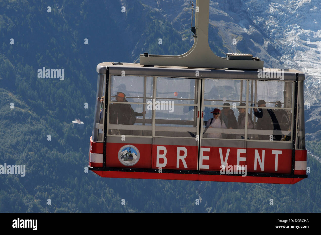 The Brevent cable car Chamonix France Stock Photo Alamy