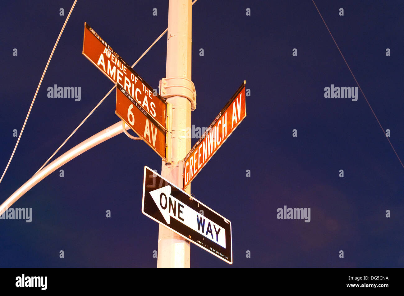 Road signs, West Village, Greenwich Avenue, Lower Manhattan, New York