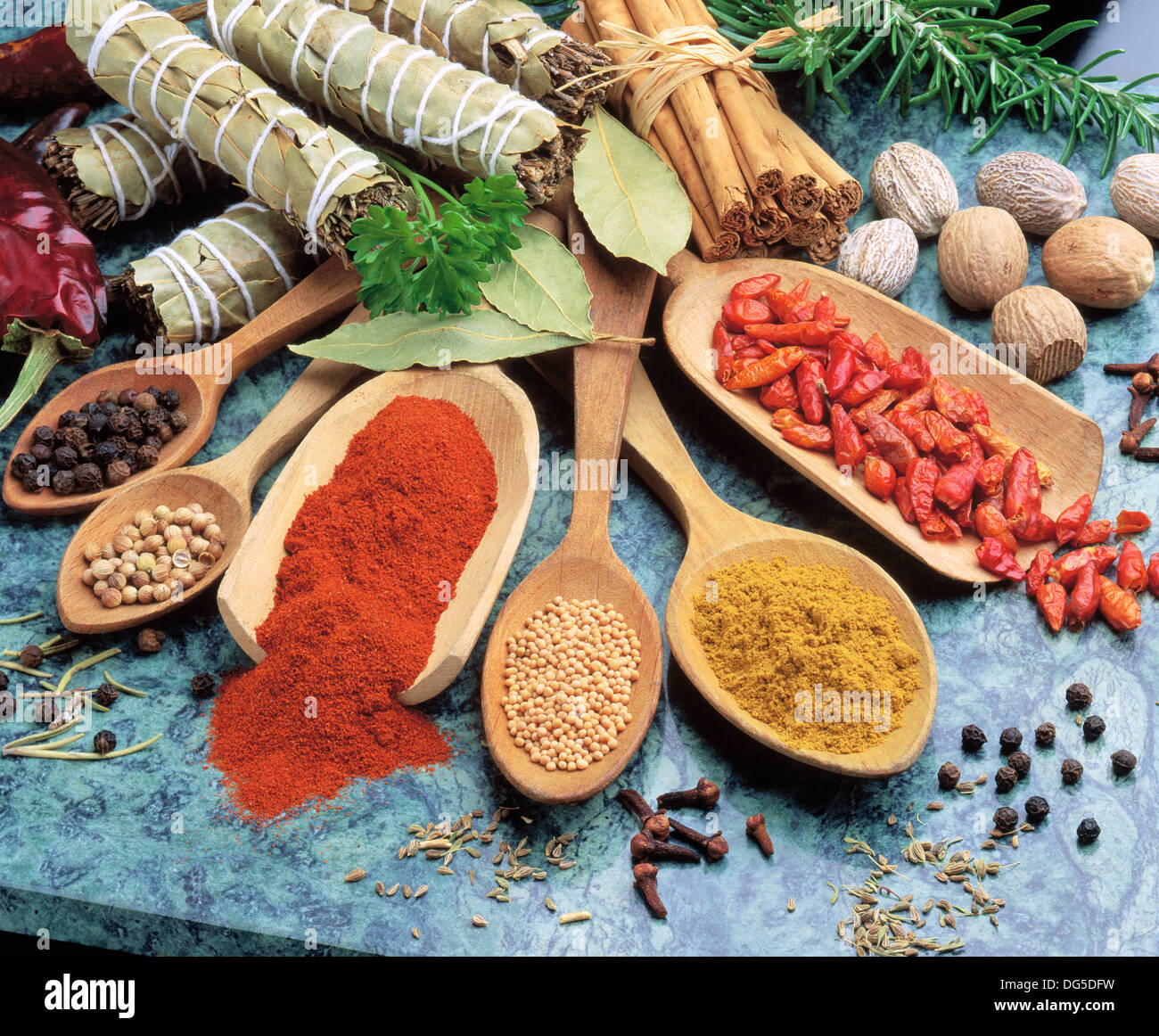Herbs and spices Stock Photo Alamy