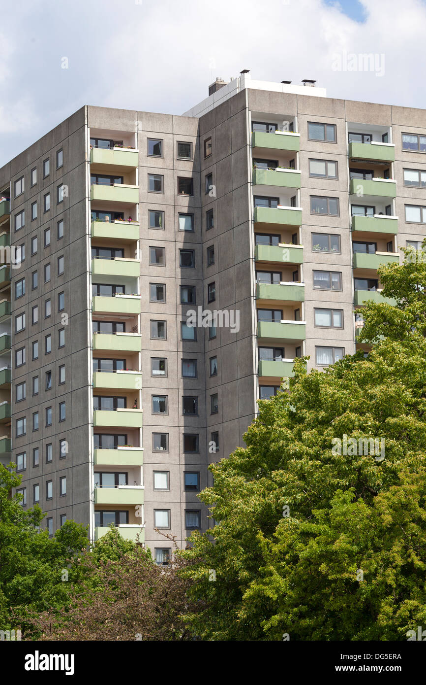 Modern living buildings, apartment buildings in Kiel, Germany Stock