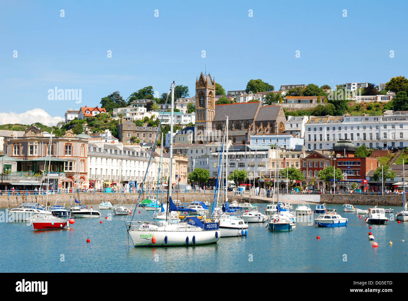 Boats in the harbour at Torquay, Devon, UK Stock Photo