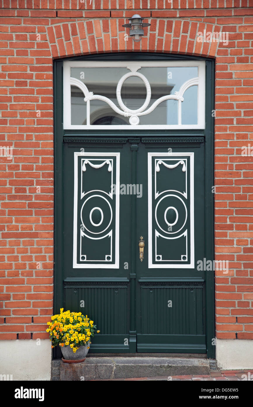 Old door in Plön, Schleswig-Holstein,Germany Stock Photo