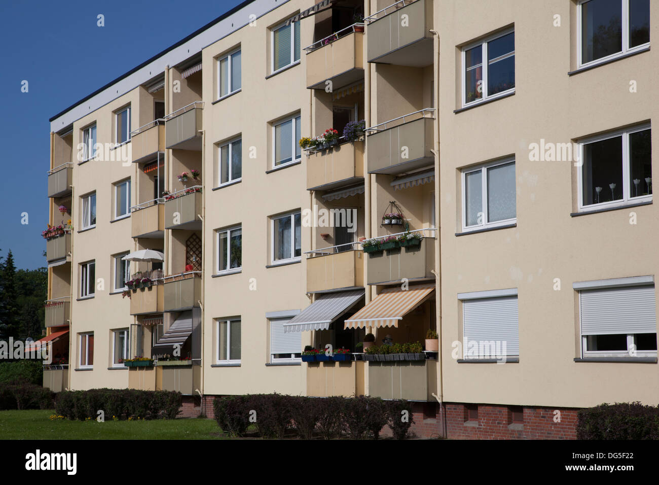 Modern living buildings, apartment buildings in Kiel, Germany Stock
