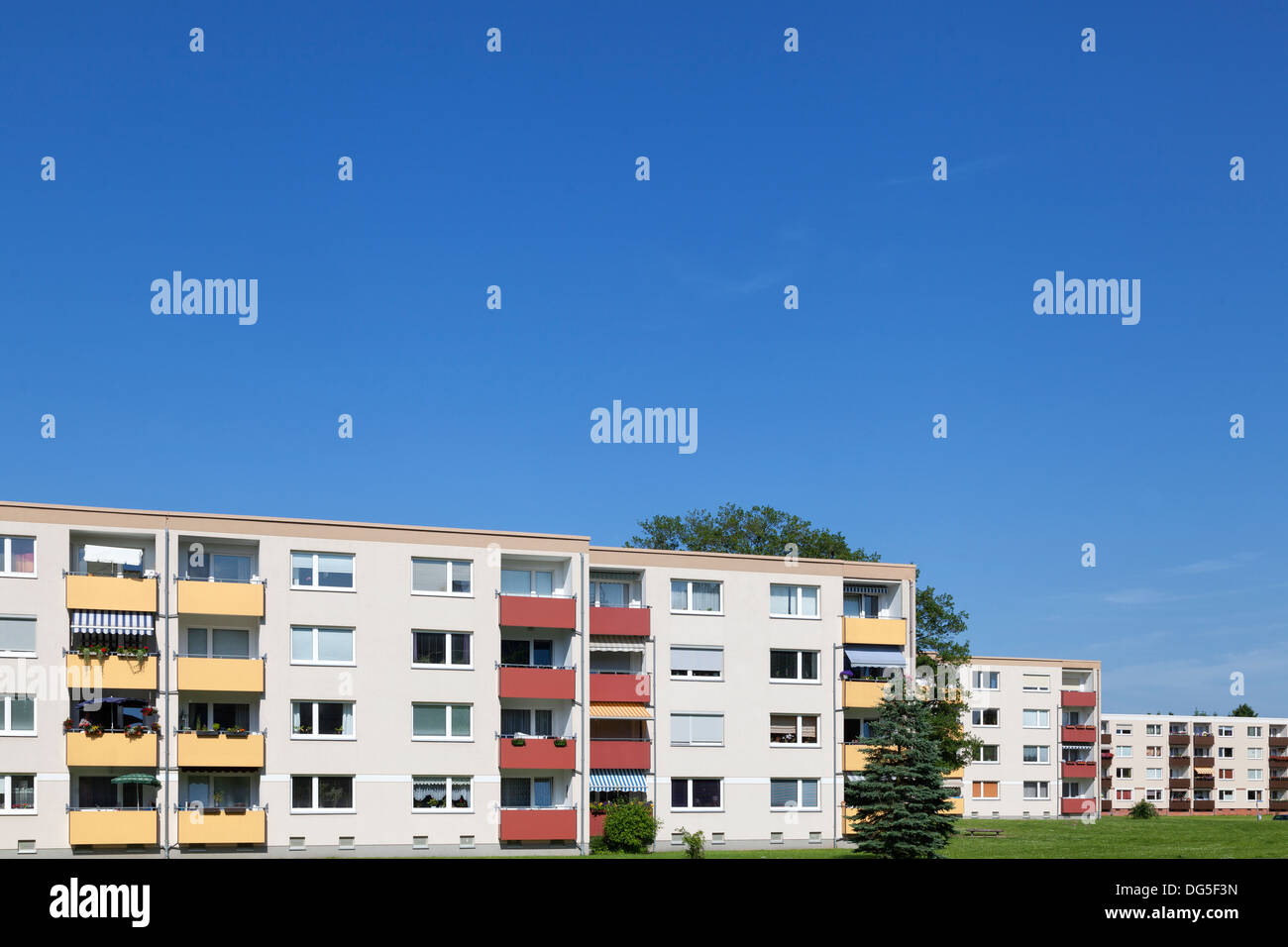 Modern living buildings, apartment buildings in Kiel, Germany Stock