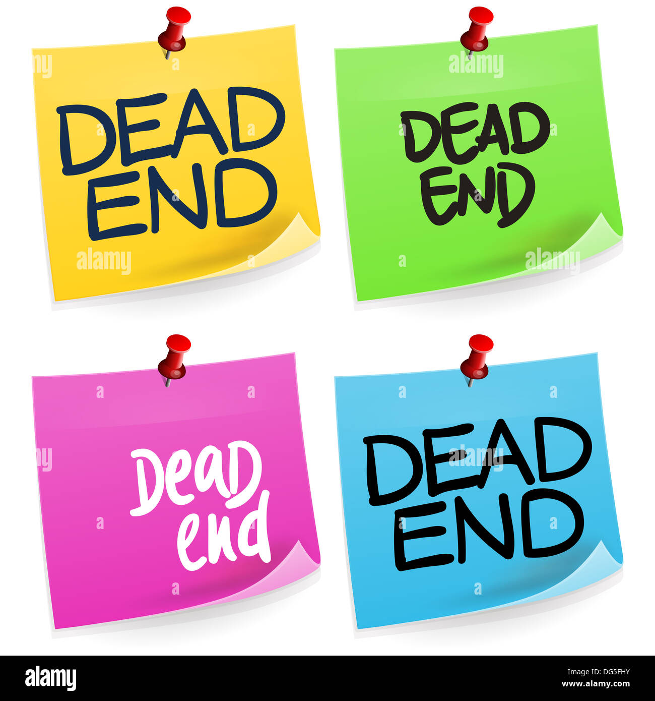 Dead End Sticky Note Stock Photo Alamy