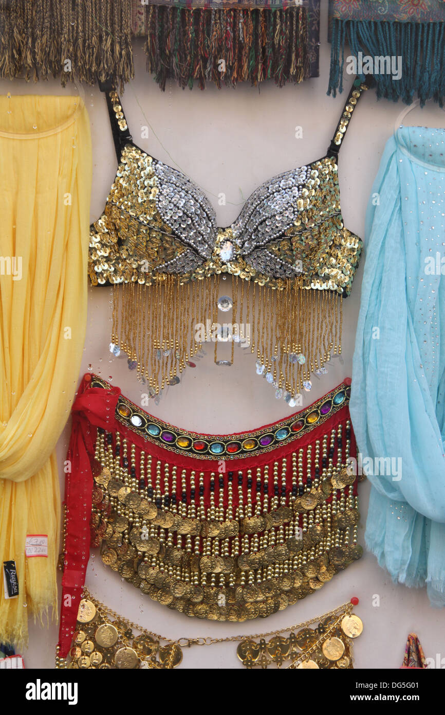 belly dancer costume in shop window Stock Photo - Alamy
