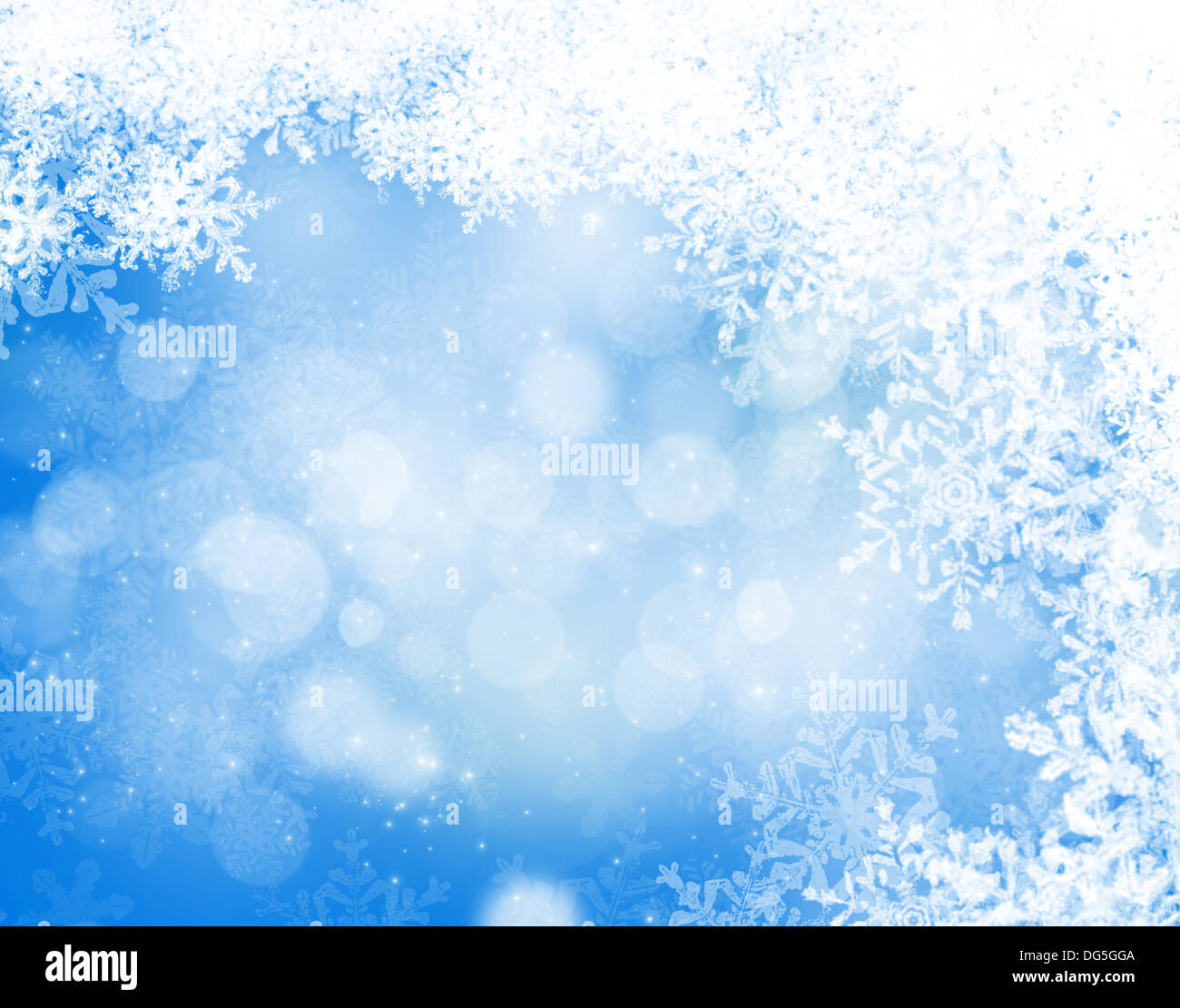Abstract blue and white christmas background with snowflakes Stock ...