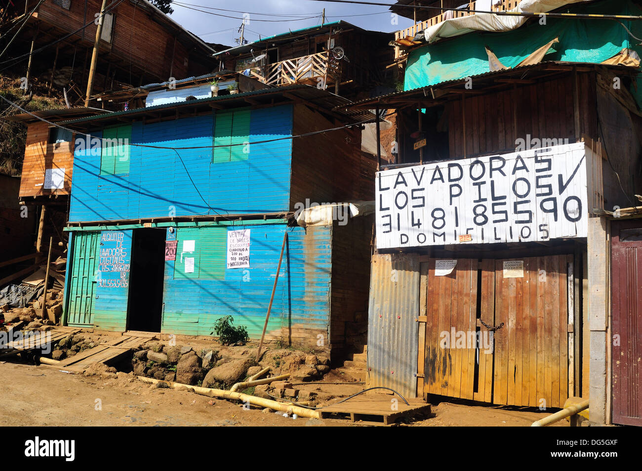 Sign with information about the service Address Washers Santo Domingo