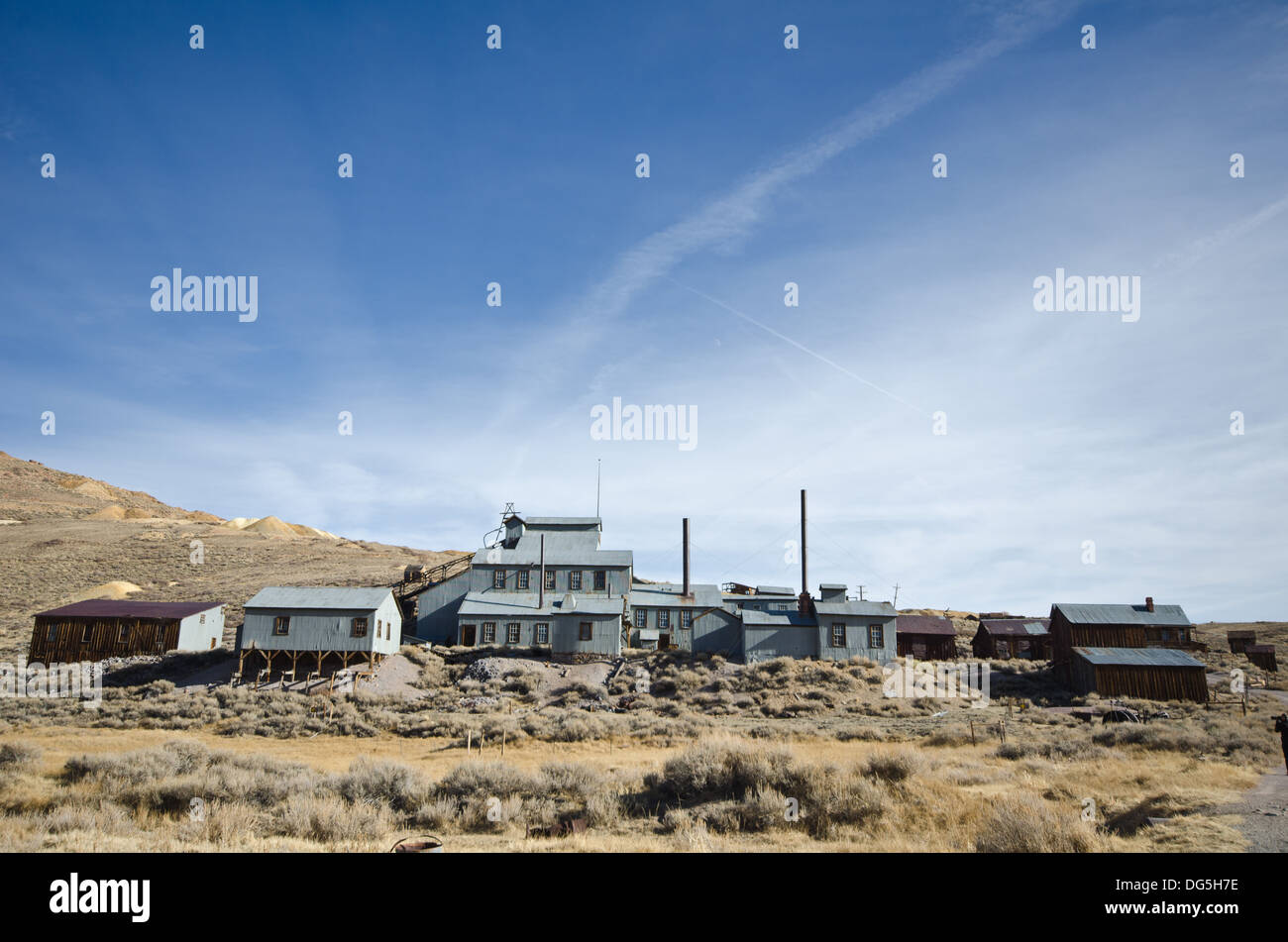 Old gold mine in ghost town Stock Photo
