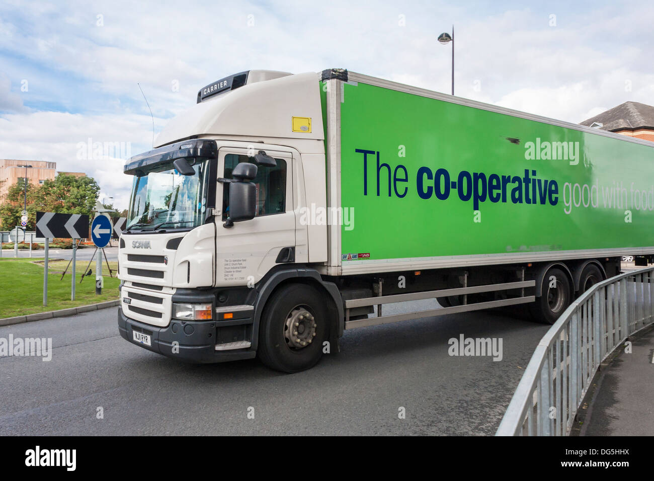 Co operative delivery truck on road hires stock photography and images