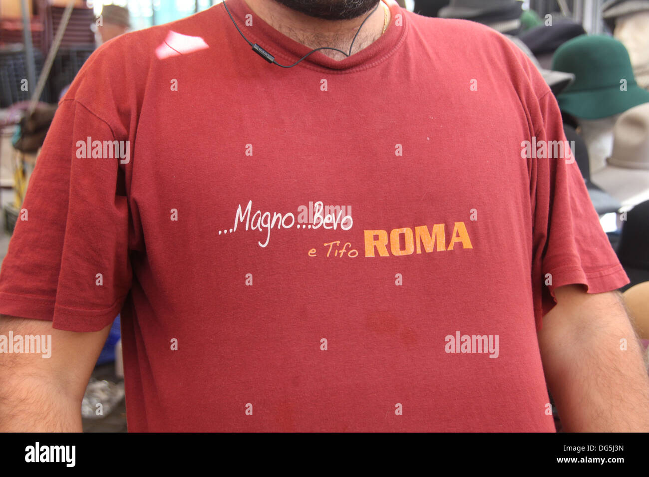 roma football club supporter in rome italy Stock Photo