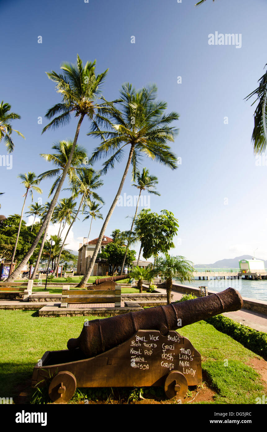 Downtown Ilhabela, island north shore of Sao Paulo state, touristic place Stock Photo