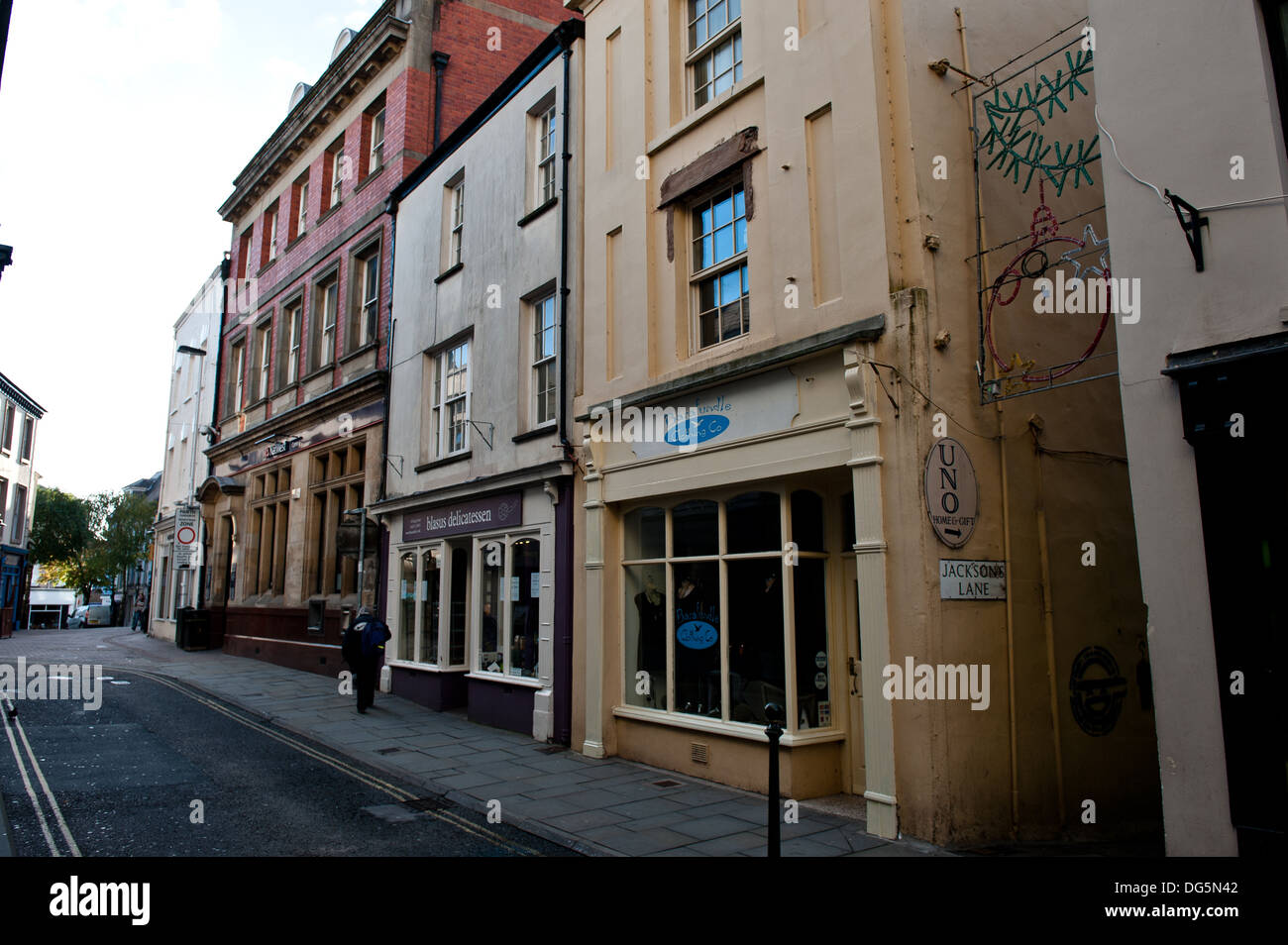 A view of King Street in the town of Carmarthen,Carmarthenshire,Wales