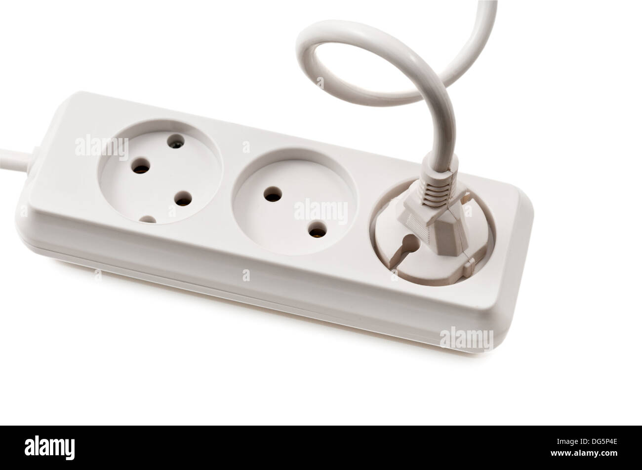 plug plugged into electric power bar Stock Photo Alamy