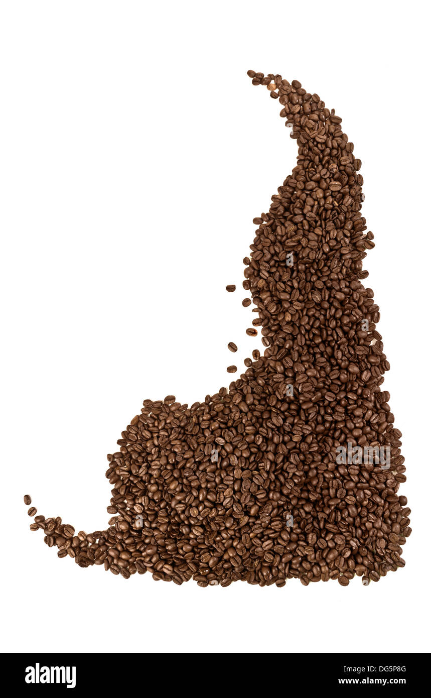 Abstract shape coffee beans pattern Stock Photo