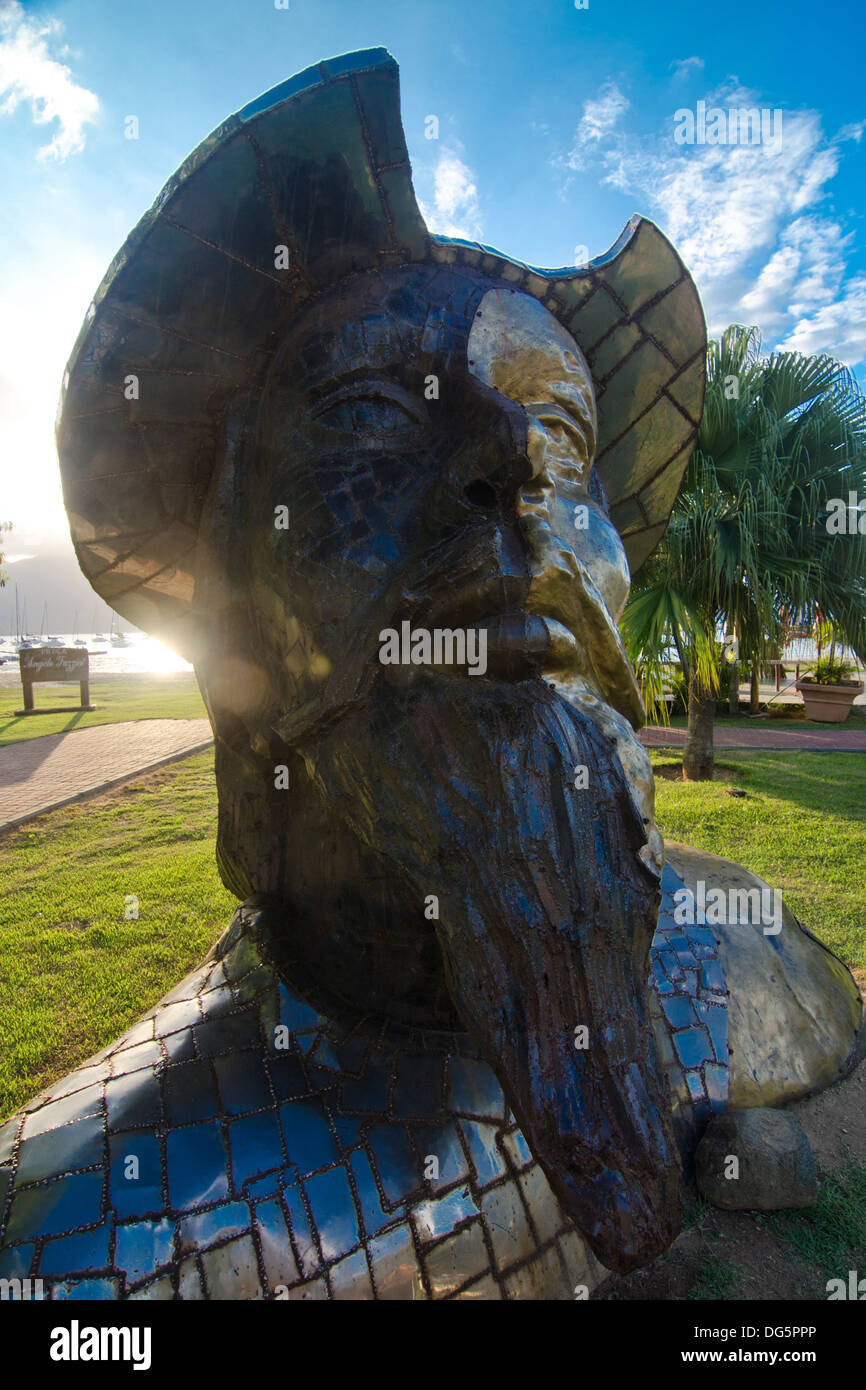 metal statues at Ilhabela, Sao Paulo shore, Brazil Stock Photo