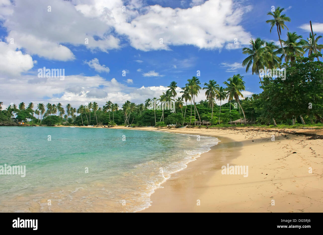 Rincon beach, Samana peninsula, Dominican Republic Stock Photo