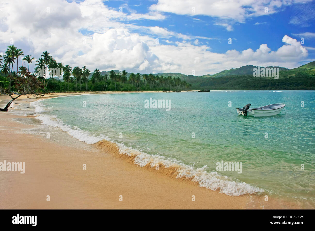 Rincon beach, Samana peninsula, Dominican Republic Stock Photo